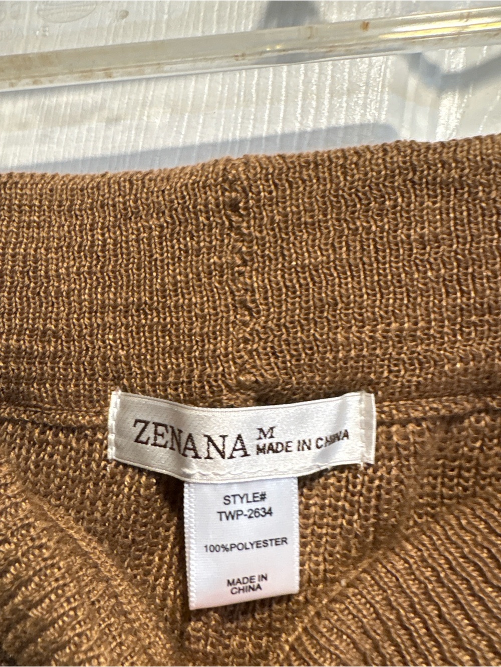 Zenana Outfitters Brown Knit Top Matching Shorts Medium NWOT - Picture 5 of 5
